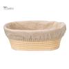 Puntos Ovaler Rattan-Brot-Proofing-Teig-Gärkorb mit Stoffabdeckungsschaber