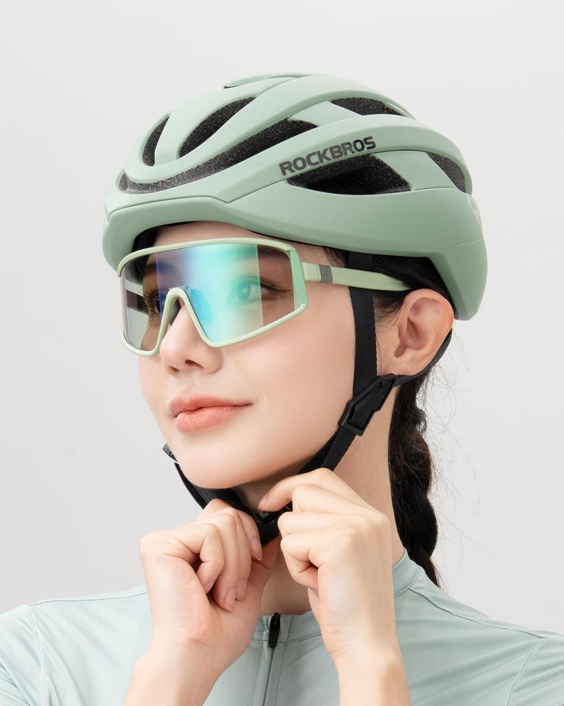 ROCKBROS Photochromic Sunglasses, Sports Sunglasses, UV400, Anti-Fog, Cycling, Road Bike, Sports Eyewear, Ultra-Lightweight (26g), Hiking, Tennis, Fis