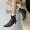 Fashion Footwear Low Heel Women Ankle Stretch Boots Female Casual Fashion Pointed Toe Modern Ladies Short Boots Pumps Shoes