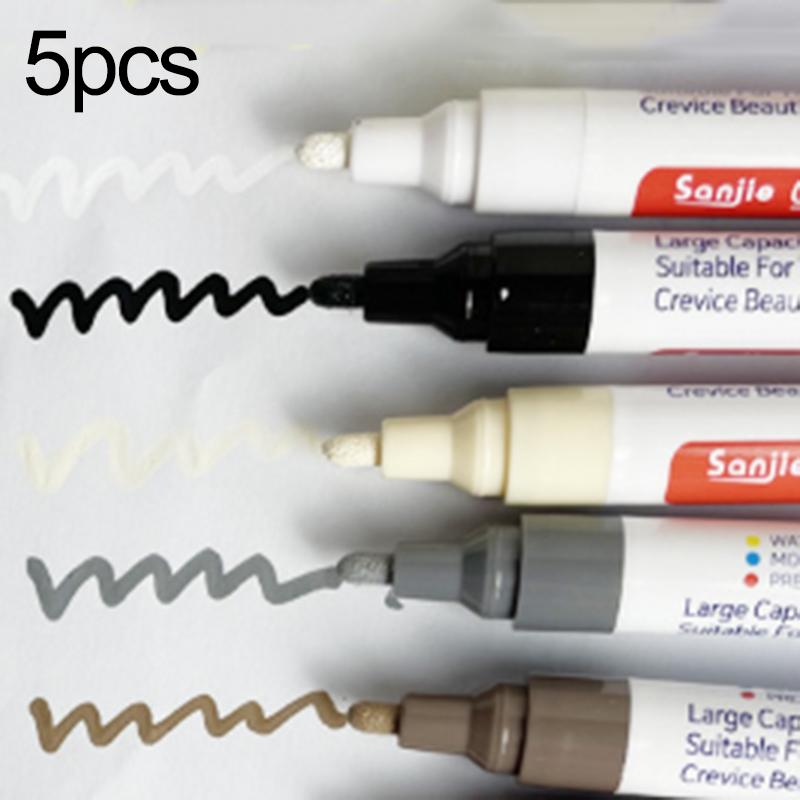 

5 шт./1 компл. - Водонепроницаемый маркер, Ремонт швов стен, Маркер для затирки плитки, Ручка для ремонта цвета швов пола и ванной