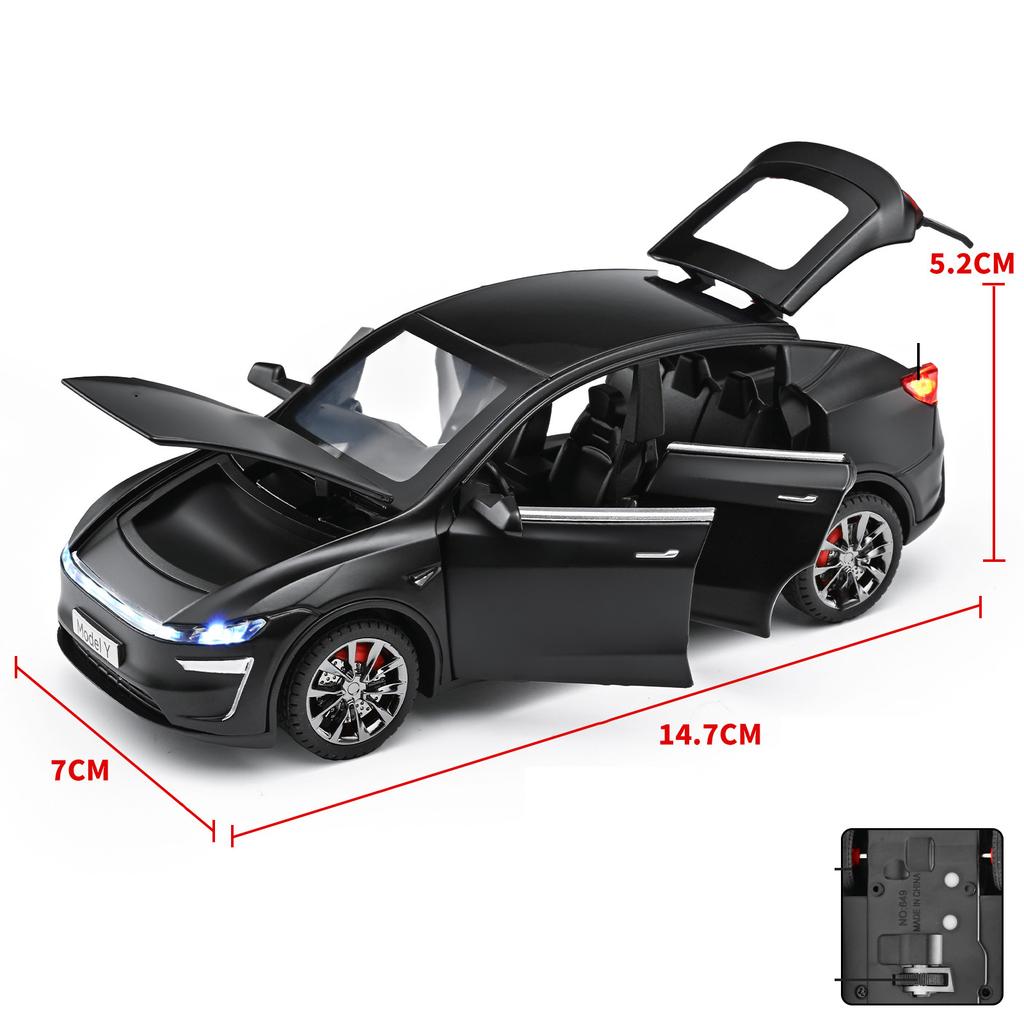 NEU 1/32 Tesla MODEL Y MODELY Legierung Auto Modell Sound und Licht Pull Back Kinderspielzeug Sammlerstücke Geburtstagsgeschenk