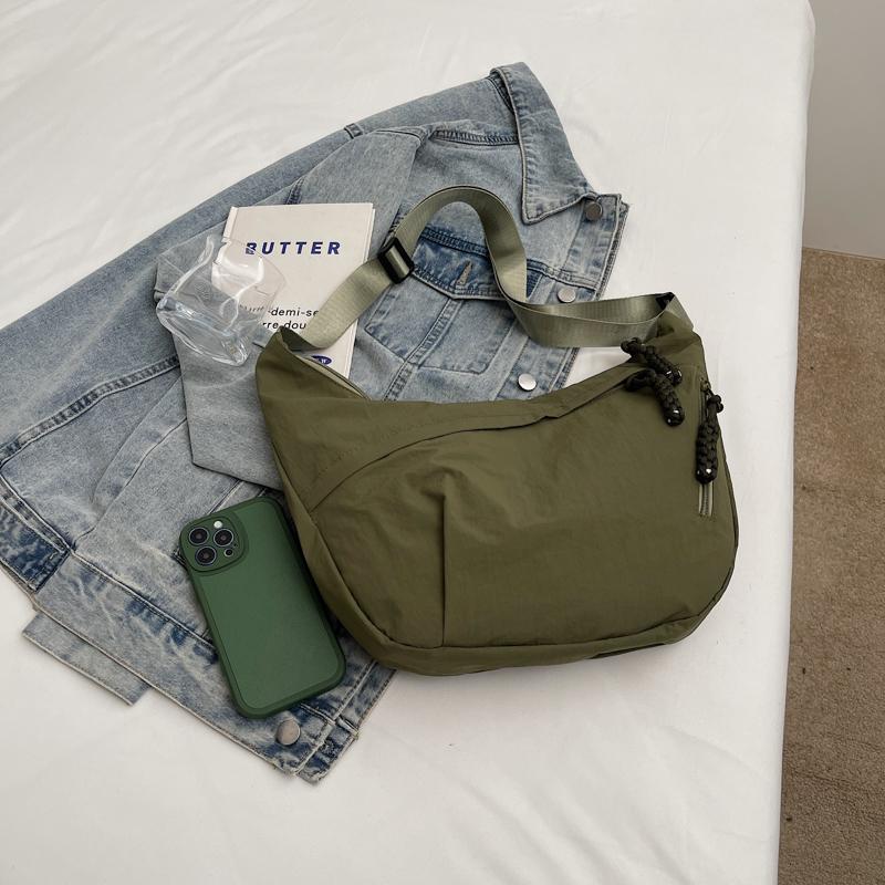 Hobo Bag Women's Crossbody Bag Large Capacity Shoulder Bag Solid Color Sports Bag