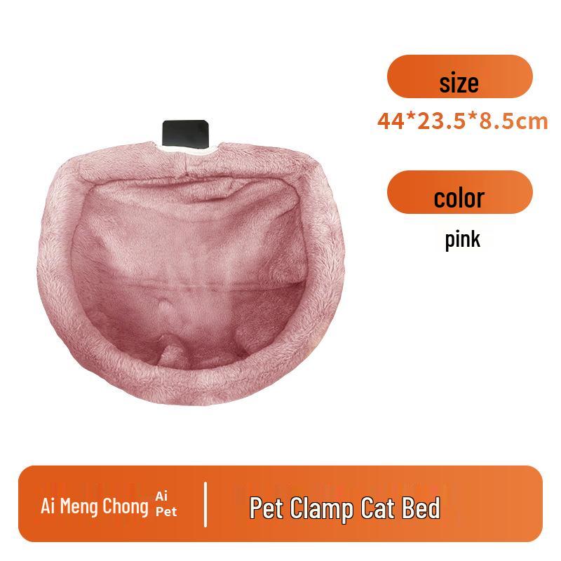 Foldable Cat Hammock and Adjustable Desk Bed Alternative Rabbit Fur (Double-sided)