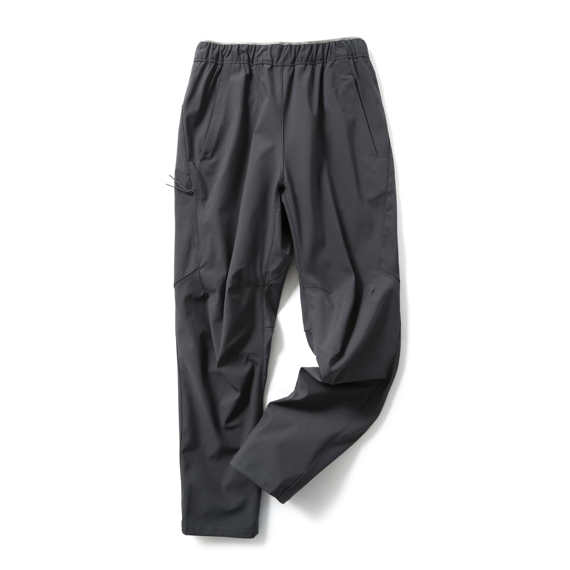 

2025 Мужские повседневные брюки для активного отдыха из водоотталкивающей ткани - свободный крой, прямой зауженный крой, мягкая оболочка для осени/зимы XL