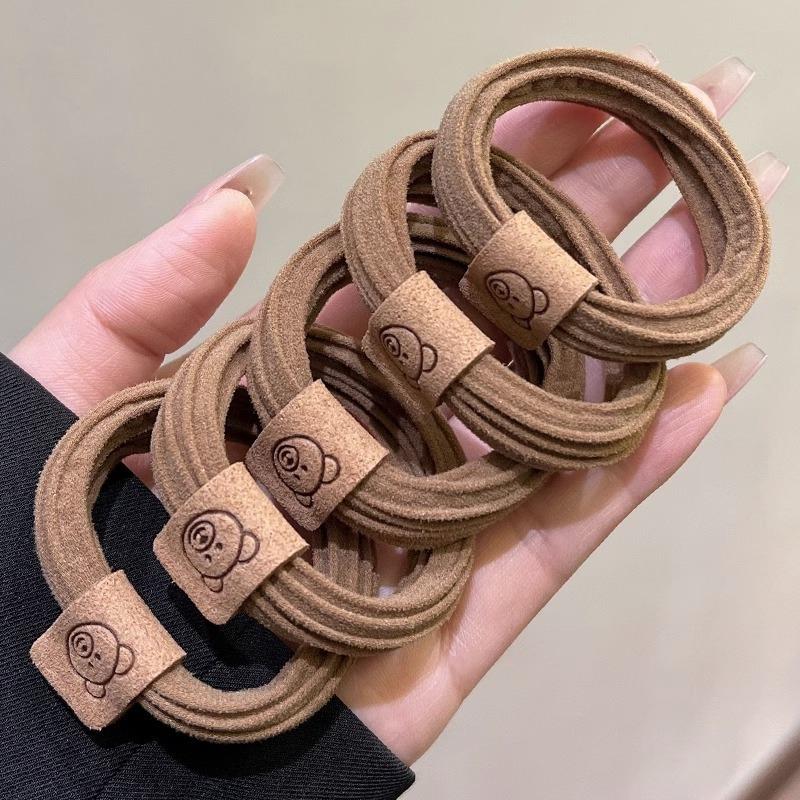 Роскошная черная кожаная резинка-скранчи для хвоста - Прочная резинка для волос для женщин