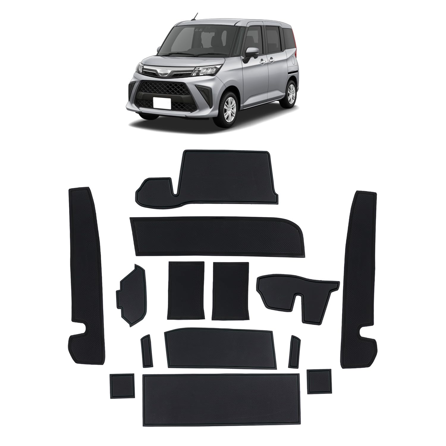 

ruiya Новый Toyota Roomy M900A M910A Эксклюзивный коврик Карман двери Интерьер Roomy Кастом Аксессуары для Roomy Коврик-карман Защита от царапин Звукоизоляционная резина чёрный