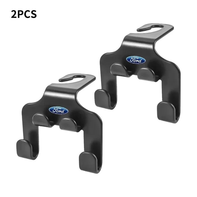 Car Sticker Car Back Seat Double Hook Hanging Storage Mobile Phone Holder For Ford Focus ST Ranger Mondeo Kugo Ecosport Fiesta K