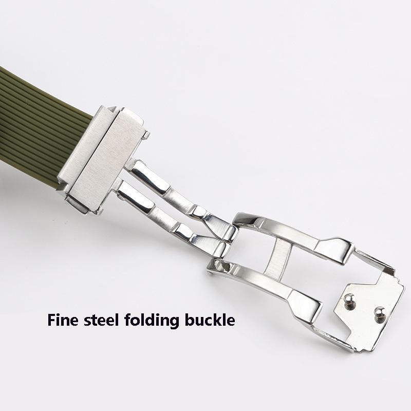 Classic High Qualiy Rubber Watchband For Bell & Ross INSTRUMENTS Watch Band BRX5R BR05 Sports Bracelet BR Notched 12mm Silicone Strap