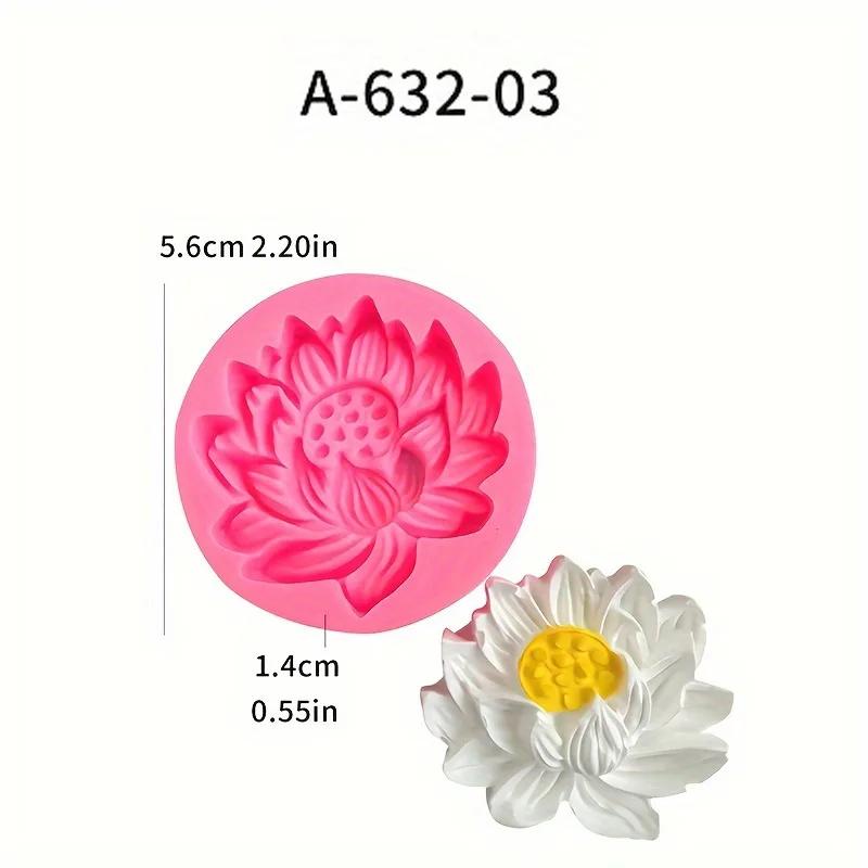 1 шт. лотос большой средний маленький силиконовая форма лотос шоколадный переворачивающийся сахар ароматерапевтическая свеча мыло декоративная форма тарелки