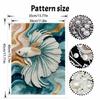 DIY Pearl Art Painting Elegant Betta Fish Handmade Craft Modern Wall Decor Leisure Relax Activity Nice Gift for Novice Art Practitioners Home