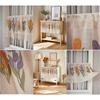 Dustproof Linen Door Curtain Natural Fiber Privacy Screen Adjustable Size for Apartments Studios Home Decoration