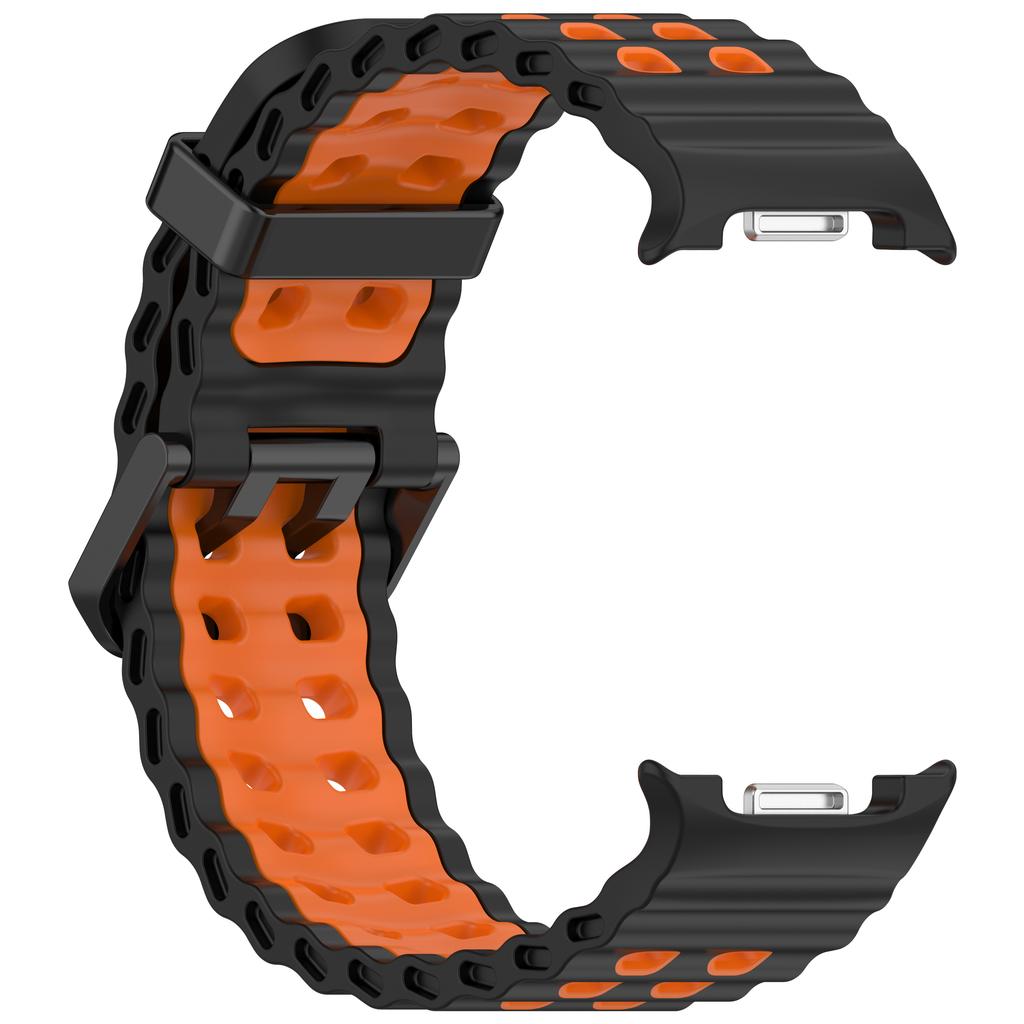Two-Tone Sports Silicone Strap For Samsung Galaxy Watch 8 2025 Marine Band Bracelet For Galaxy 8 Classic /8 40 44mm Watchband