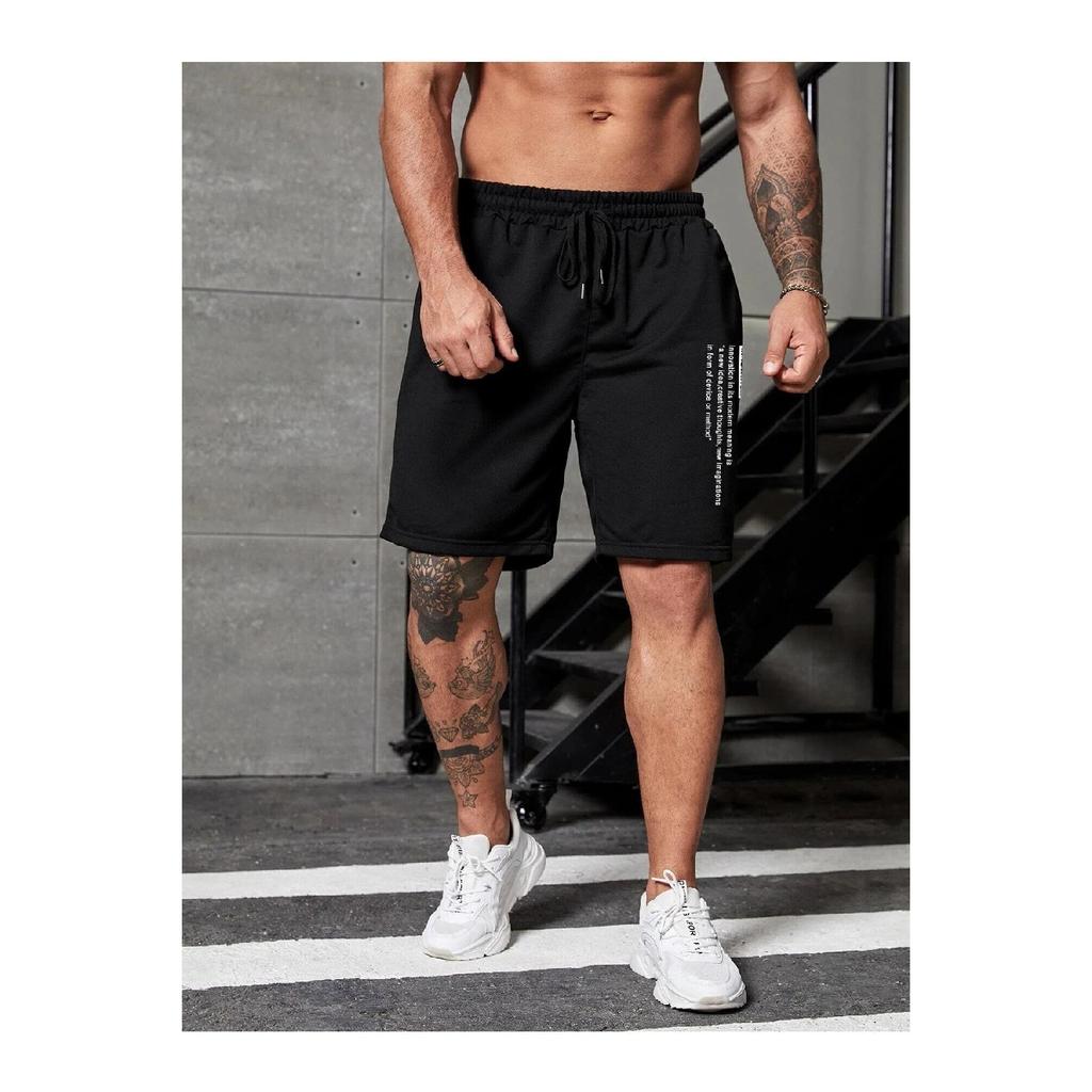 Schwarze bedruckte Herrenshorts