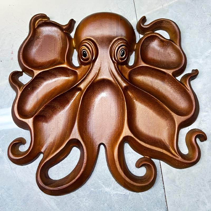 1pc Octopus Charcuterie Platter, Octopus Monster Design Wooden Serving Tray, Ocean Theme Party Appetizer Board, for Cheese Meat and Fruit