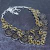 Ammonite Fossil, Topaz Gemstone 925 Sterling Silver Jewelry Necklace 18"