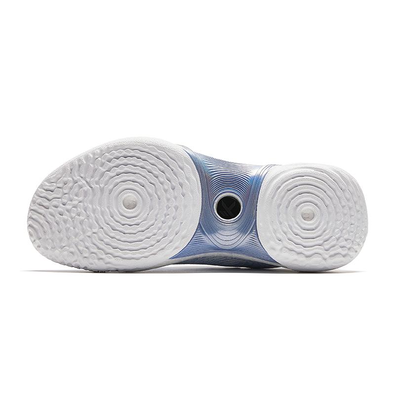 Anta 3 Point Rain 2 Chaussures de Basketball Femme Basse Pure Blanche/Bleu Aqua Dissolu 922421602-1