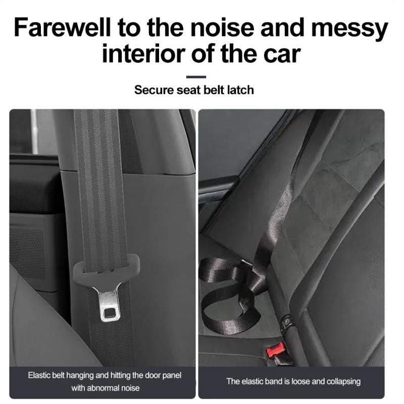 Magnetic Car Safety Belt Holder Stopper Anti-slip Automobile Seat Belt Retainer Spacing Limit Stop Seatbelt Fixing Clip Limiter