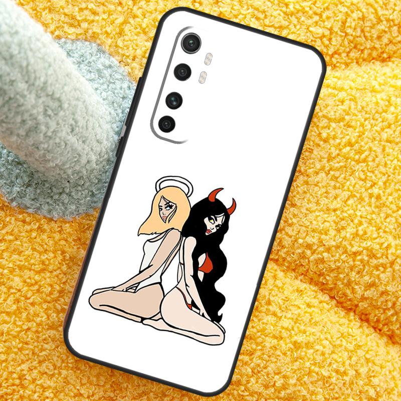 Angel Devil Girl Case For Xiaomi 15 Ultra 14 13T 14T 15T 17 Pro Max  Cover For POCO X7 Pro X5 X6 F5 F6 F7 F8