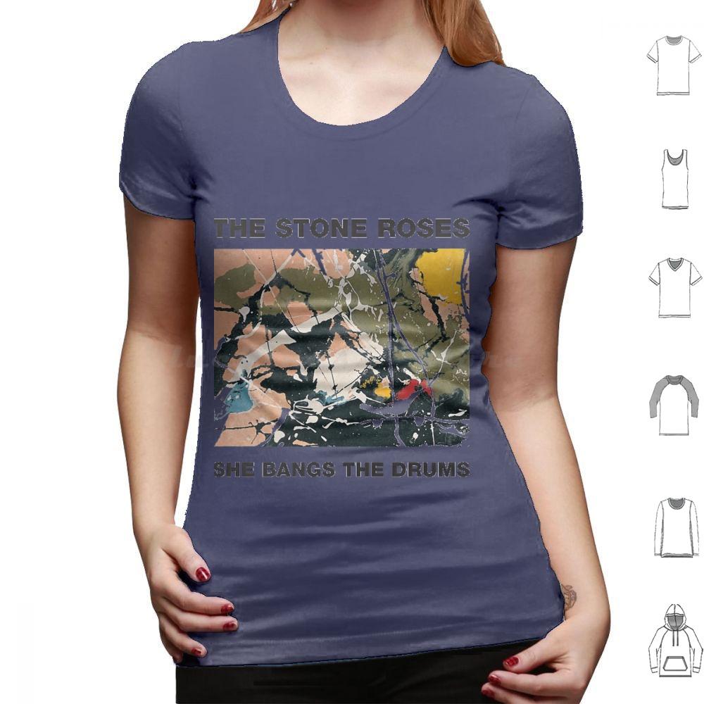 Trendiges She Bangs The Drums T-Shirt Große Größe 100% Baumwolle The Stone Roses Stone Roses The Stone Roses Galaxy Stone Madchester