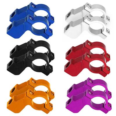 2 Stuks Universele Motorfiets Fiets ATV Achteruitkijkspiegel Beugel Montage Adapter Houder Klem Schroef CNC Aluminium 22mm 7/8" Stuur