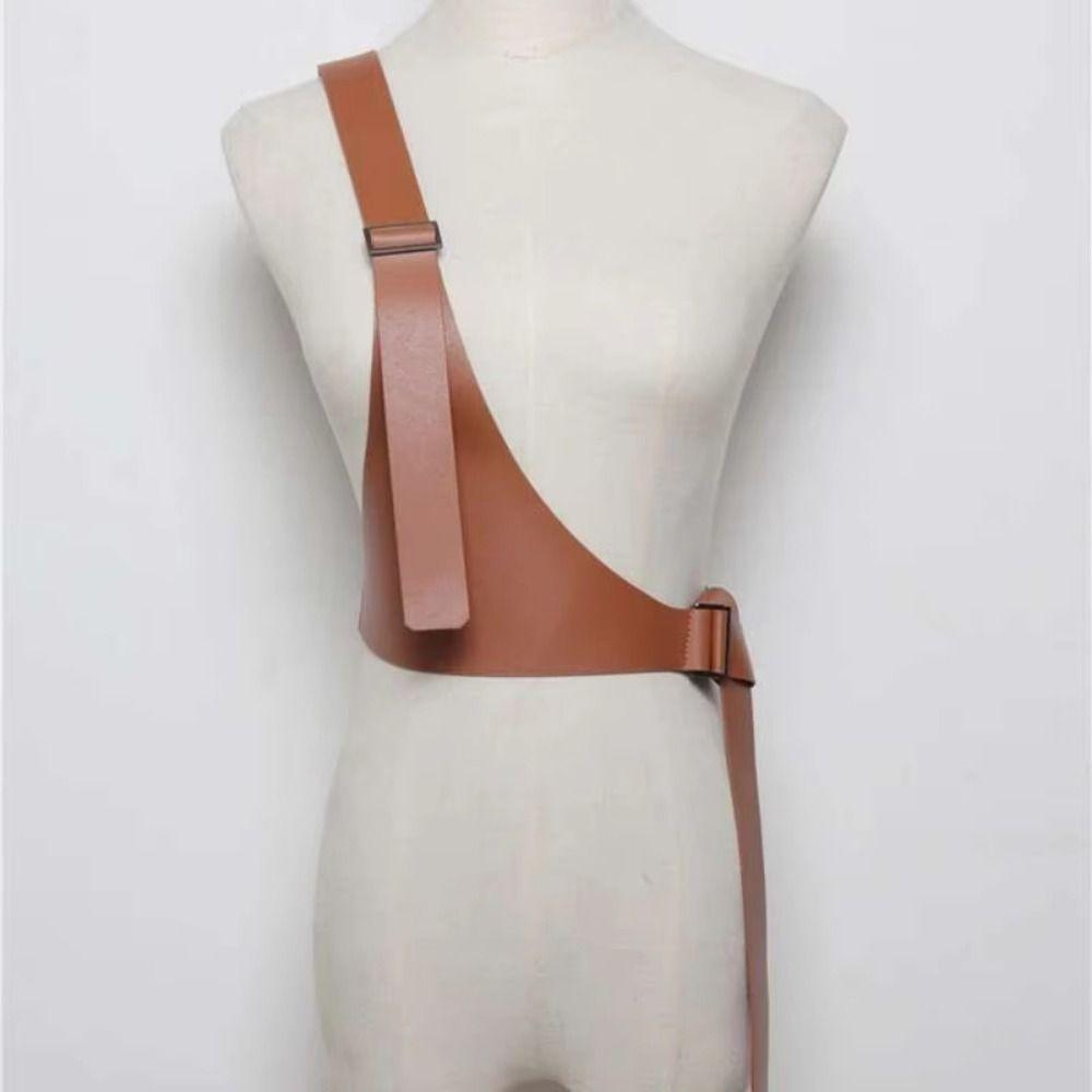 Punk Women Waist Harness PU Leather Body Suspender Fashion One-shoulder Strap Belt  Dress Suit