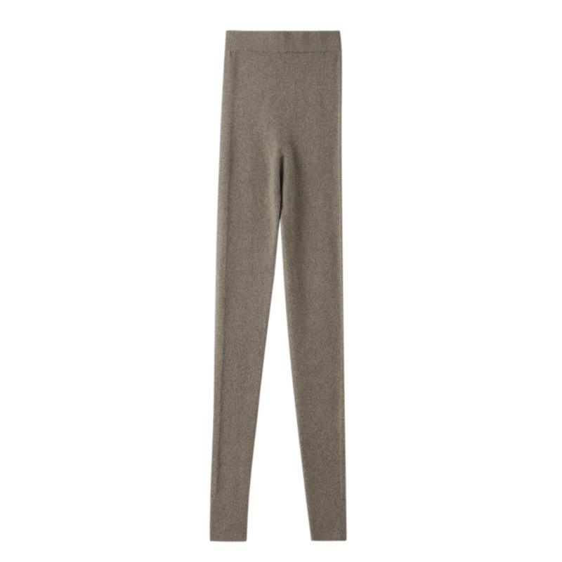 

Original Green High-Waist 100% Pure Cashmere Women s Knit Leggings - Warm Tight Base Layer for Autumn and Winter Medium