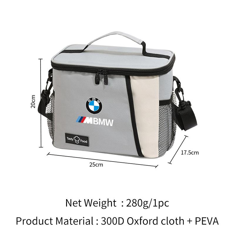BADI1 2025 Hot 2025 New Portable Bento Bag Lunch Storage Bag Waterproof Office Cooler Lunch Box For BMW Motorsport X1 X3 X5 E39 E46 E9
