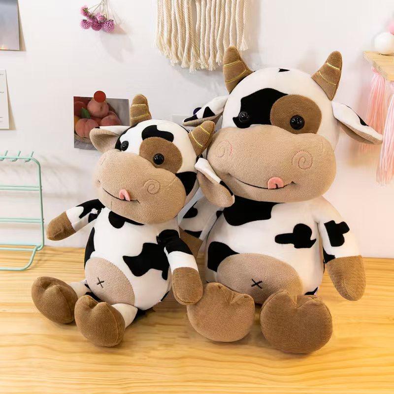 Cute Plush Toy Of A Calf And Cow Adorable Habi Calf Doll Cute Cow Plushie The First Choice For Children'S Birthday Gifts