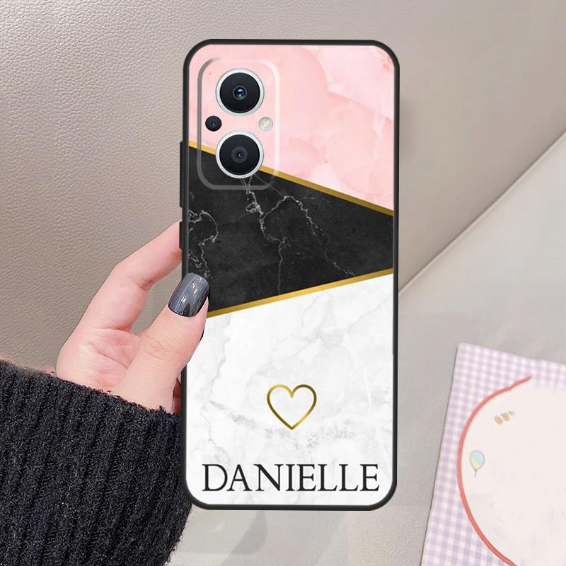 Personalised custom name initials Phone Case For OPPO Find X3 Lite X5 X6 Pro X2 Neo Reno 3 4 5 6 7 8 Lite 4Z 5Z 2Z 8T Cover