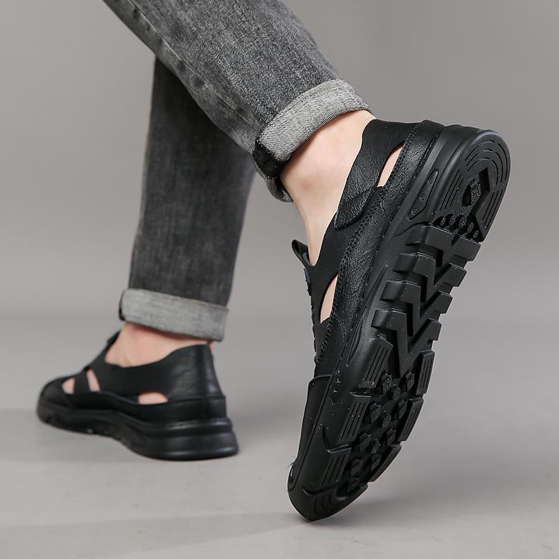 Fashion Low-top Summer New Men's Outdoor Shoes Male Sport Casual Fashion Breathable Leather Sandals Man Solid Color Designer Sandal Man