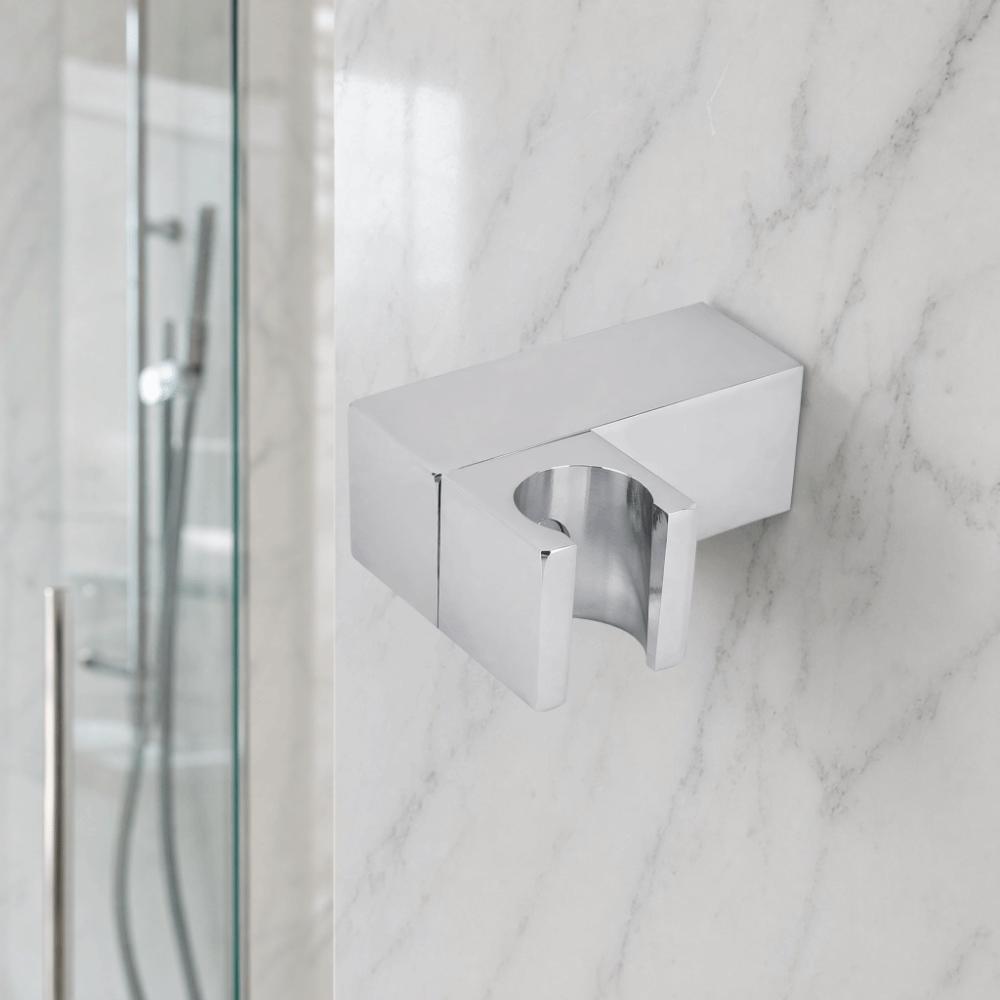 Square Shower Head Holder Wall Mount Shower Bracket Sturdy Handheld Shower Holder  Hotel Bathroom