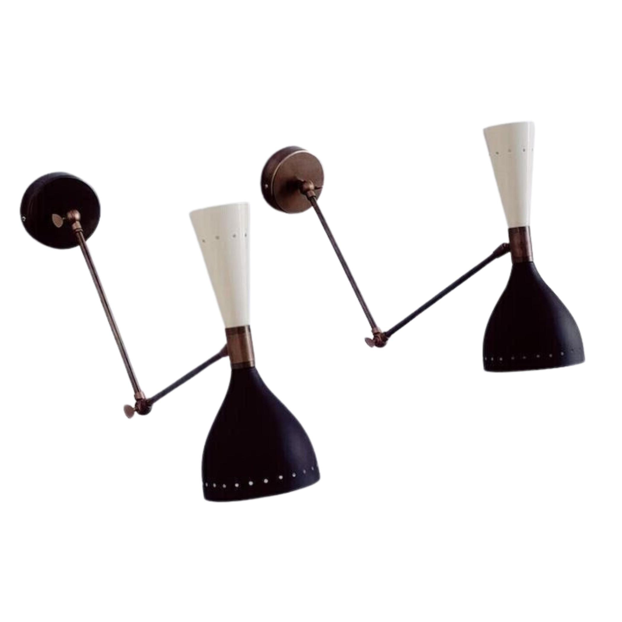 

Бра Diabolo в итальянском современном стиле Stilnovo, набор из двух настенных светильников