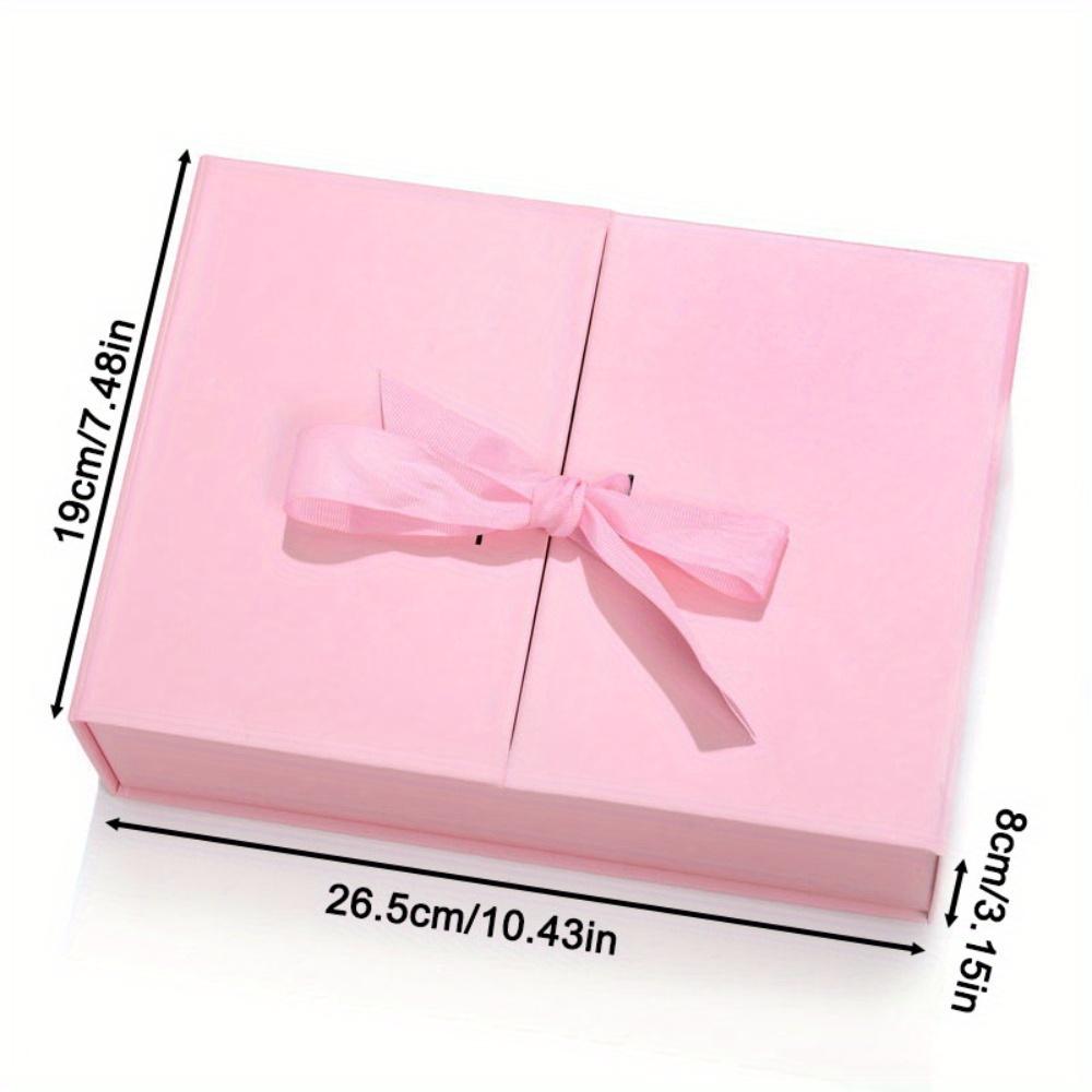 1pc Gift Boxes with Lids Double-door Gift Box with Ribbon Folding Boxes Pull Out Treat Boxes Party Favor Boxes Gift Wrap Box Bridesmaid Proposal Box