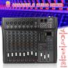 9 Channel Professional Console Studio Audio Mixer USB Bluetooth DJ Sound Mixing for Family KTV Meeting Campus Speech