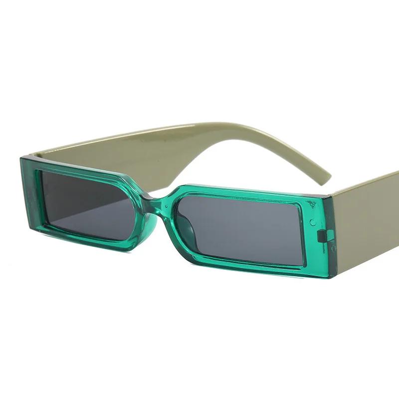 Lunettes de Soleil Rectangulaires Élégantes Premium Homme Hip Hop Rétro Designer Noir Lunettes de Soleil Petite Monture Personnalité Protection UV 400 Lunettes MULTI