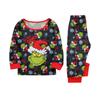 Print Cute Family Set Pajamas, Home Clothes, Family Set Long Sleeve Top Pants Set
