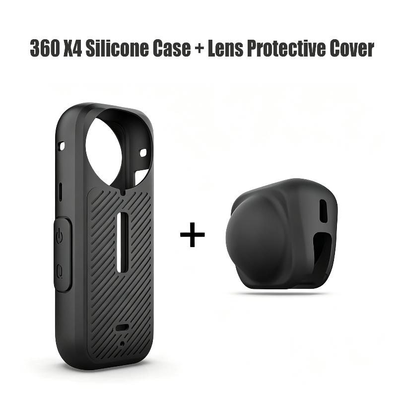 Silicone Lens Cover For Insta360 X5 X4 X4Air Protector Cap Accessories Insta 360 X4 Camera Anti-Dust Anti-Scratch Lens