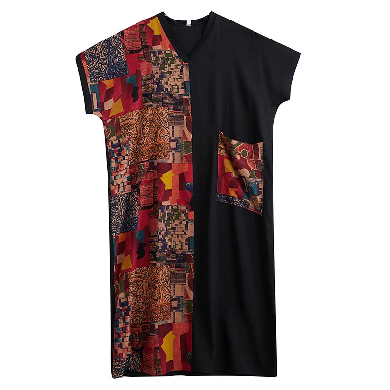 DIMANAF New Women 2025 Plus Size Summer Long Casual Dress Loose Linen Vintage Basic Maxi Dress 9857