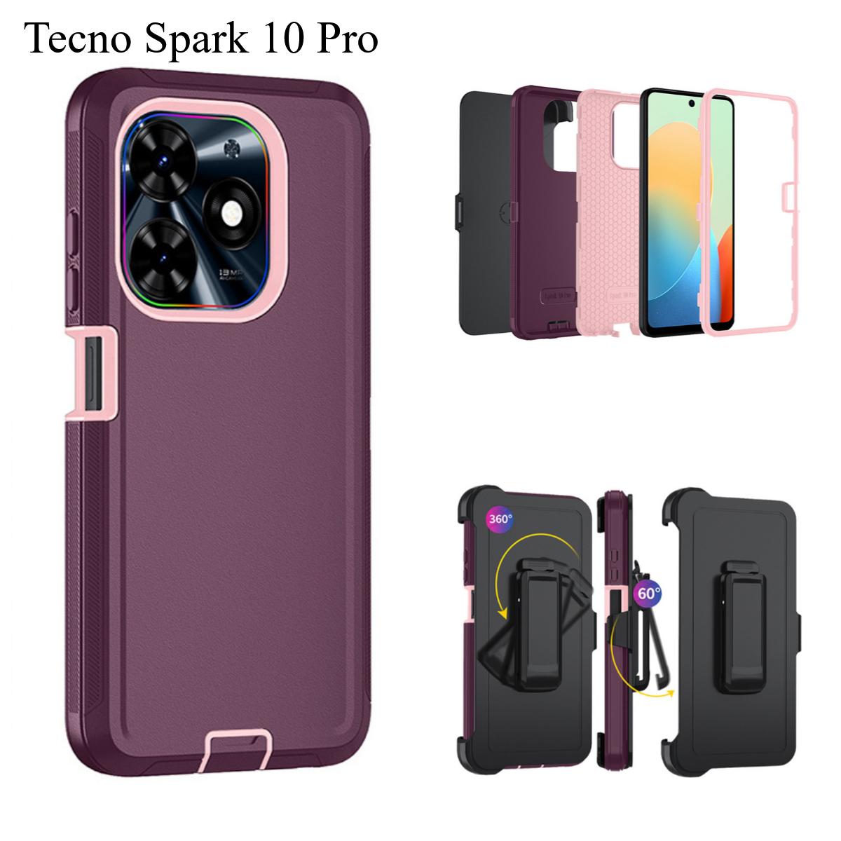 

Rugged Magnetic Case for Tecno Spark 10 Pro | 360° Rotatable Stand + Anti-Slip TPU+PC | Shockproof Galaxy Cover Tecno Spark 10 Pro чорний