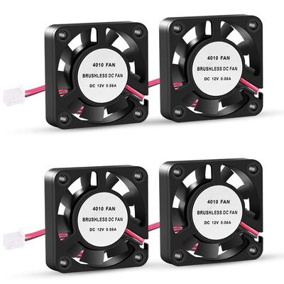 1 unidad Ventilador de refrigeración para impresora 3D DC 5V/12V/24V 40 X 40 X 10mm Mini Ventilador de refrigeración 4010 con terminal de 2 pines para Hotend Extrusor Refrigerador de CPU