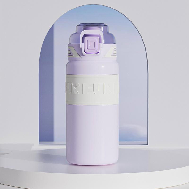 Summer New Sports Cup High Appearance Level Stainless Steel Thermos Cup Outdoor Convenient Spring Cover Double Drinking Cup