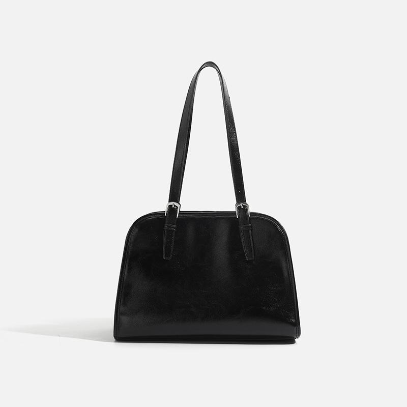 

2025 Winter New Niche Handbag, Retro Bowling Bag, Single Shoulder Crossbody Large Capacity Commuting Bag for Women