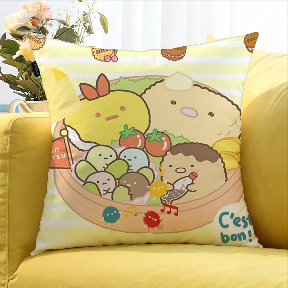 Sumikko Gurashi   Various Sizes Square Pillow Case For Car Home Bedchamber Decor