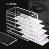 1/5 Layers Eyelash Extensions Storage Box Lash Stripes Tile Dust-proof Cover Lash Holder Transparent Display Stand