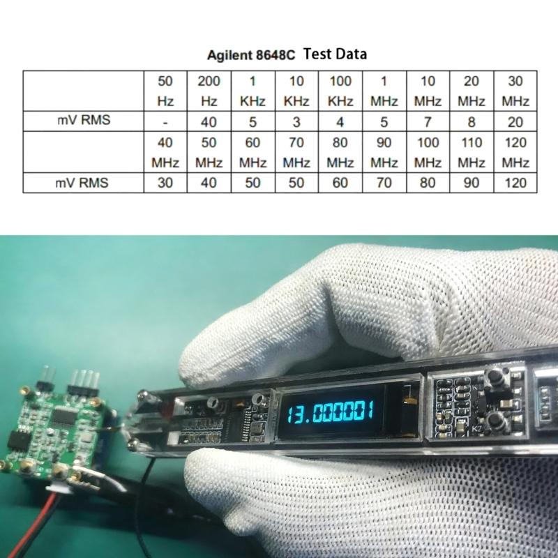 Compact Pen Type Frequency Counter With Organic Light Emitting Diode Screen For Two Way Radio 200Hz To 100MHz Ranging High Precise TCXO