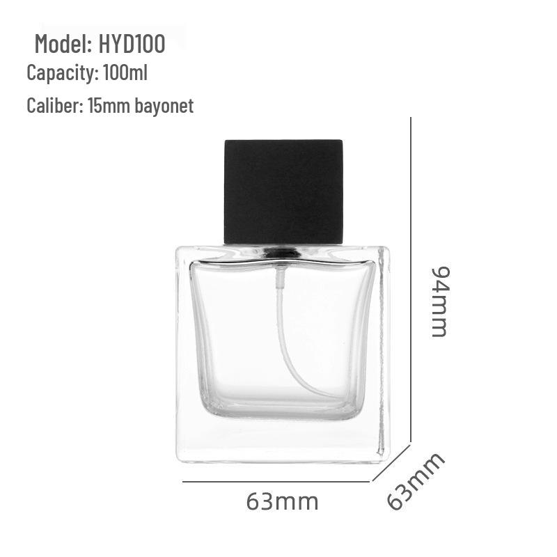 Transparent Glass Perfume Spray Bottle - Refillable Cosmetic Sprayer