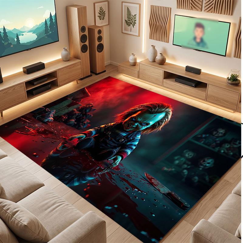 Child's Play Chucky Tiffany Rug Soft Thick Non Slip Floor Carpet for Bedroom Living Room Home Decor