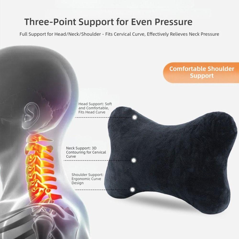Crystal Velvet Car Neck Pillow Breathable Car Seat Pillow New Neck Support Pillow  Sleep Pillow