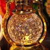 Night Lamp Vintage Simulation Flame Honeycomb Shape Decorative Plastic Christmas Decorations Wind Lantern for Home