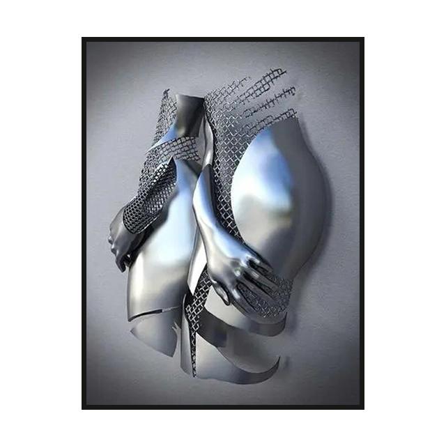 Metal Body Portrait Decoration Mural Romanticism Poster Canvas Painting and Living Room Wall Art Prints for Modern Home Decor No Frame